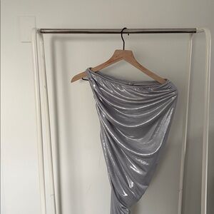 Norma Kamali Diana Gown in Silver